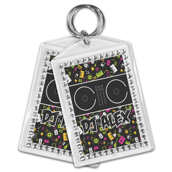 DJ Music Master Bling Keychain - MAIN