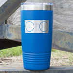 DJ Music Master 20 oz Stainless Steel Tumbler - Royal Blue - Single Sided