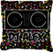 Music DJ Master Burlap Pillow 16"