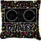 Music DJ Master Faux-Linen Throw Pillow 26" w/ Name or Text