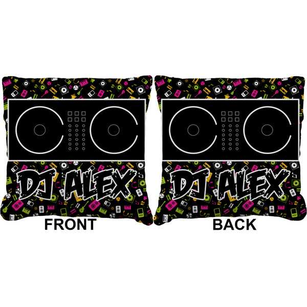 Music DJ Master Burlap Pillow Approval