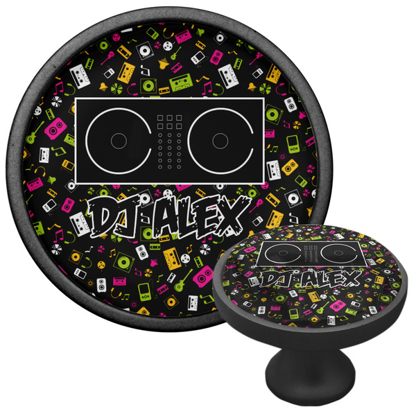DJ Music Master Cabinet Knob - Black - Multi Angle