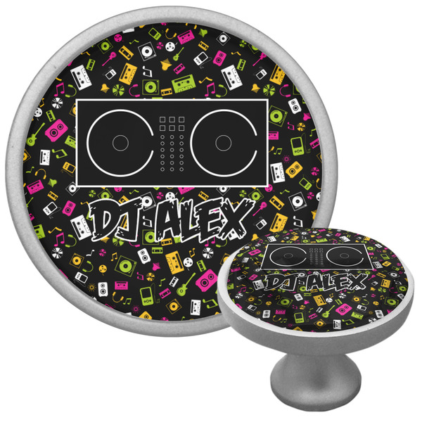 DJ Music Master Cabinet Knob - Nickel - Multi Angle