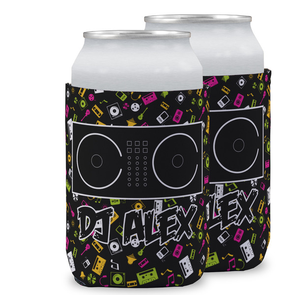 Custom DJ Music Master Can Cooler (12 oz) w/ Name or Text