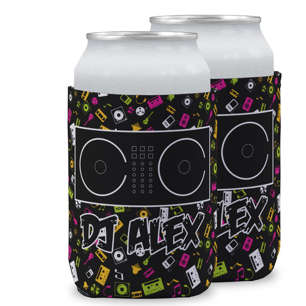 Custom DJ Music Master Can Cooler (12 oz) w/ Name or Text