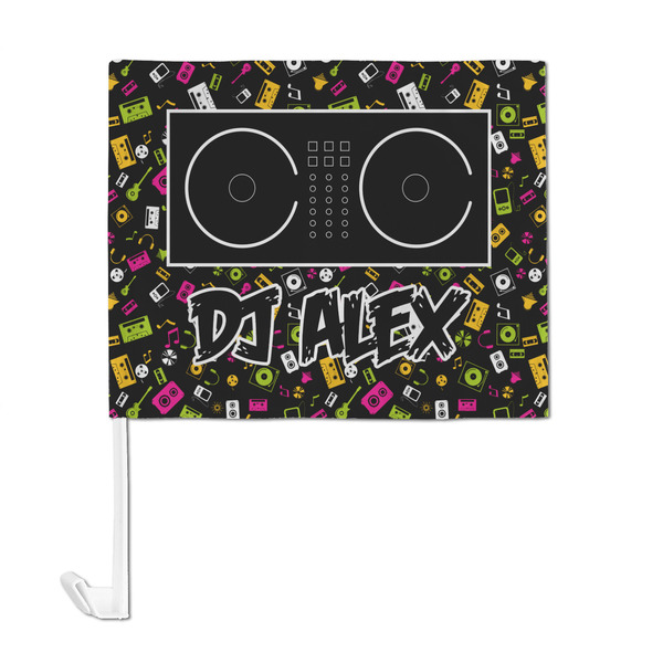 DJ Music Master Car Flag - Large - FRONT