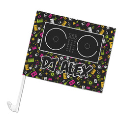DJ Music Master Car Flag - Large (Personalized)