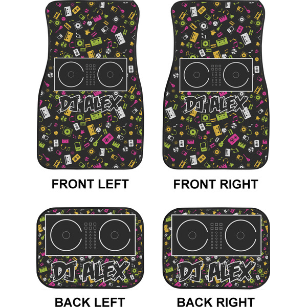 Music DJ Master Car Floor Mats Set (2F + 2B)