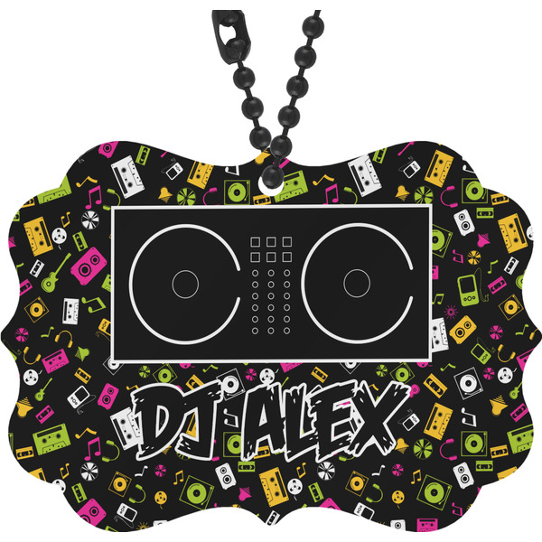 Custom Music DJ Master Rear View Mirror Charm w/ Name or Text