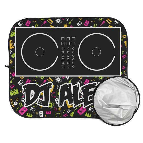 DJ Music Master Car Sun Shades - FOLDED & UNFOLDED