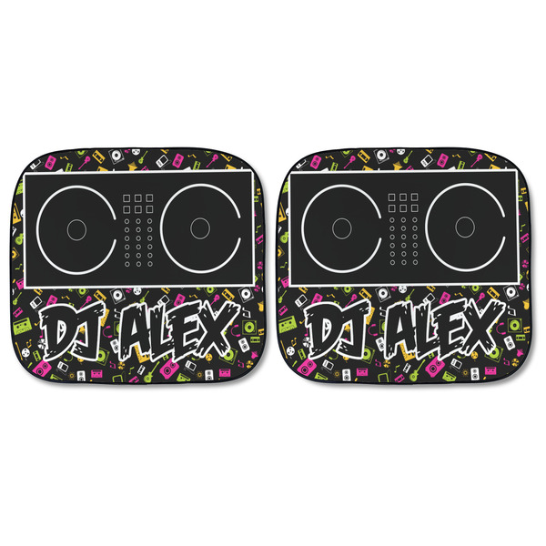 DJ Music Master Car Sun Shades - FRONT