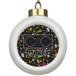 Music DJ Master Ceramic Ball Ornament (Personalized)