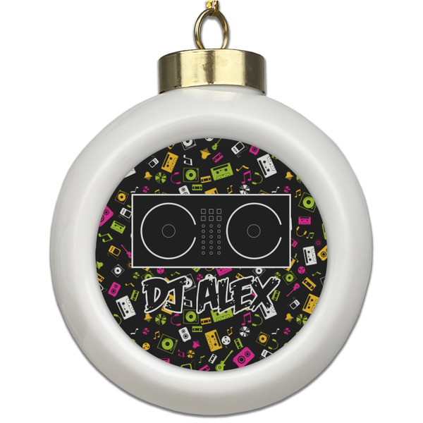 Custom Music DJ Master Ceramic Ball Ornament (Personalized)