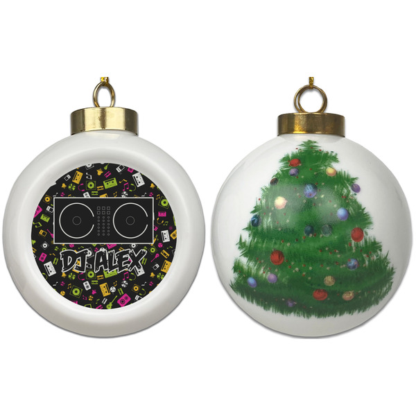 Music DJ Master Ceramic Christmas Ornament - X-Mas Tree (APPROVAL)