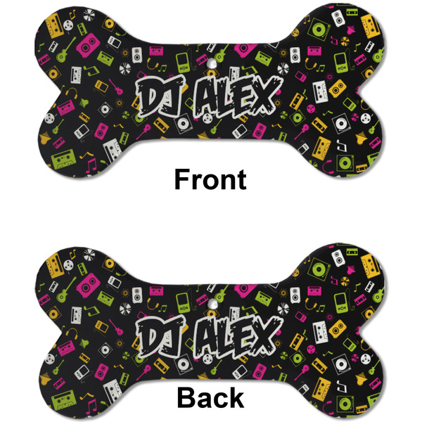 Music DJ Master Ceramic Flat Ornament - Bone Front & Back (APPROVAL)