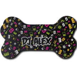 Music DJ Master Ceramic Dog Ornament - Front & Back w/ Name or Text