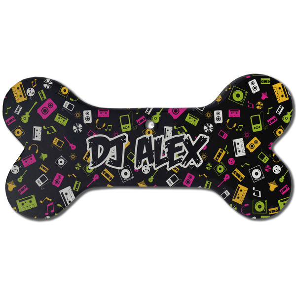 Music DJ Master Ceramic Flat Ornament - Bone Front