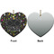 Music DJ Master Ceramic Flat Ornament - Heart Front & Back (APPROVAL)