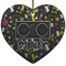 Music DJ Master Ceramic Flat Ornament - Heart (Front)