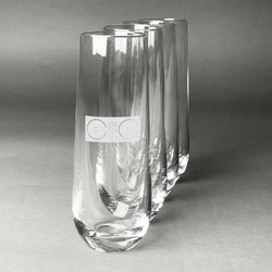 DJ Music Master Champagne Flute - Stemless Engraved - Set of 4