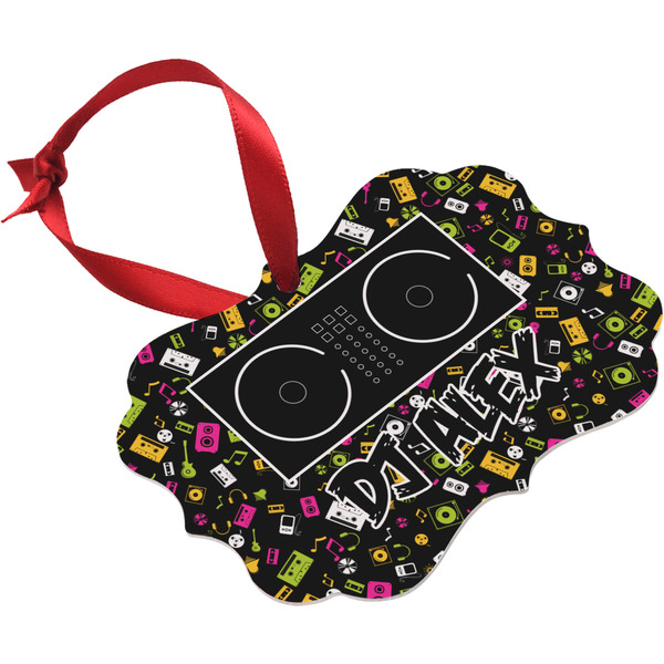 Music DJ Master Christmas Ornament (Angle View)