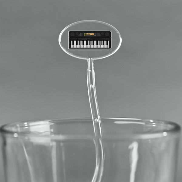 DJ Music Master Clear Plastic 7" Stir Stick - Oval - Main