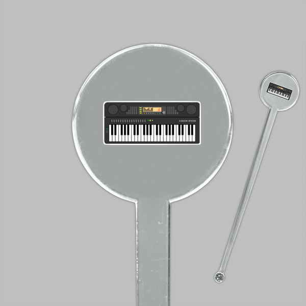 DJ Music Master Clear Plastic 7" Stir Stick - Round - Closeup