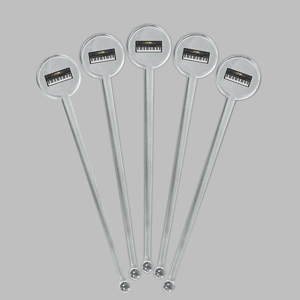 DJ Music Master Clear Plastic 7" Stir Stick - Round - Fan View