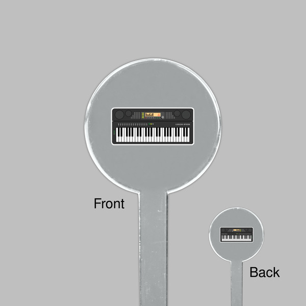 DJ Music Master Clear Plastic 7" Stir Stick - Round - Front & Back