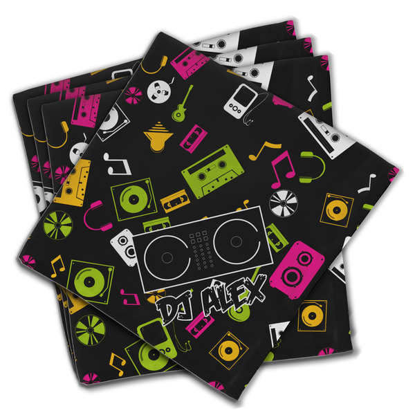 Music DJ Master Cloth Napkins - Personalized Dinner (PARENT MAIN Set of 4)