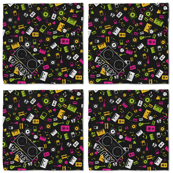 Music DJ Master Cloth Napkins - Personalized Lunch (APPROVAL) Set of 4