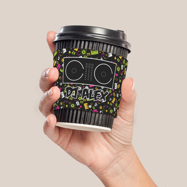 DJ Music Master Coffee Cup Sleeve - LIFESTYLE