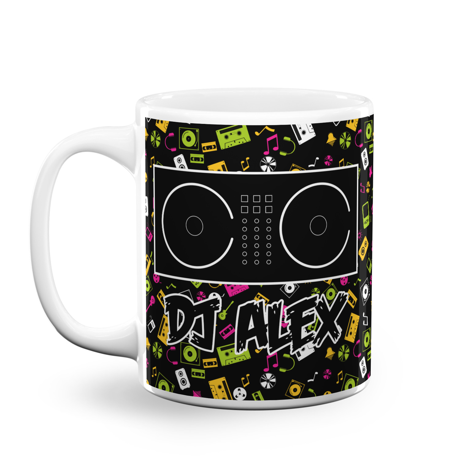 Custom DJ Music Master Coffee Mug (Personalized) | YouCustomizeIt