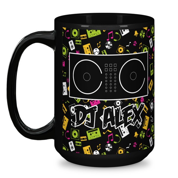 Music DJ Master Coffee Mug - 15 oz - Black