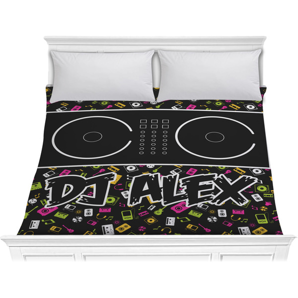Custom Music DJ Master Comforter - King w/ Name or Text
