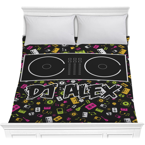 Custom Music DJ Master Comforter - Full / Queen w/ Name or Text