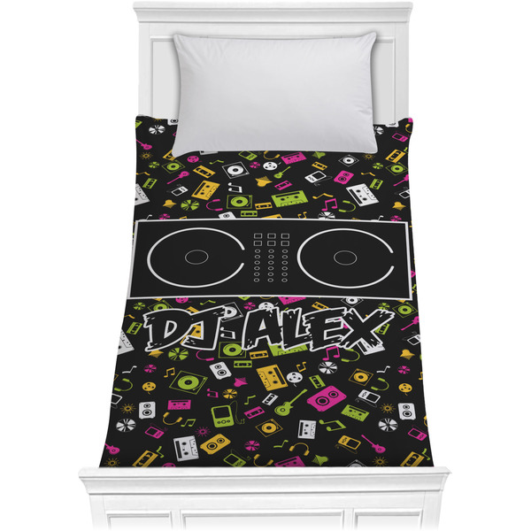 Custom Music DJ Master Comforter - Twin w/ Name or Text