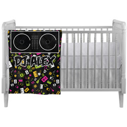 DJ Music Master Crib Comforter / Quilt w/ Name or Text