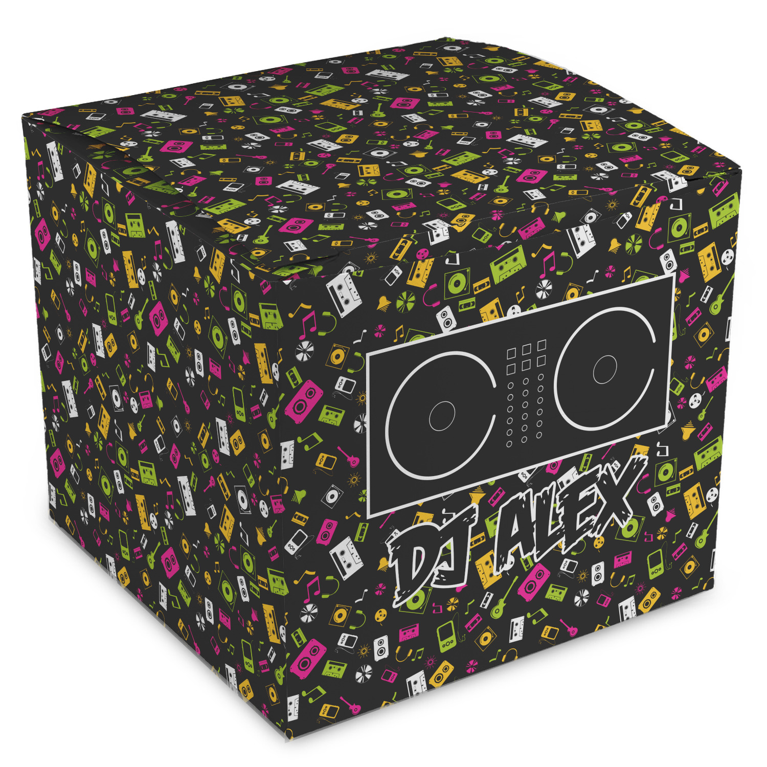 Custom DJ Music Master Cube Favor Gift Boxes (Personalized