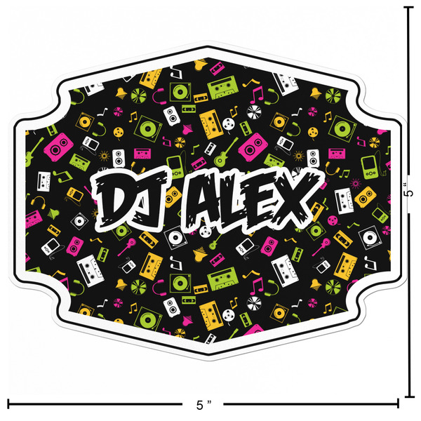 DJ Music Master Custom Shape Iron On Patches - L - APPROVAL