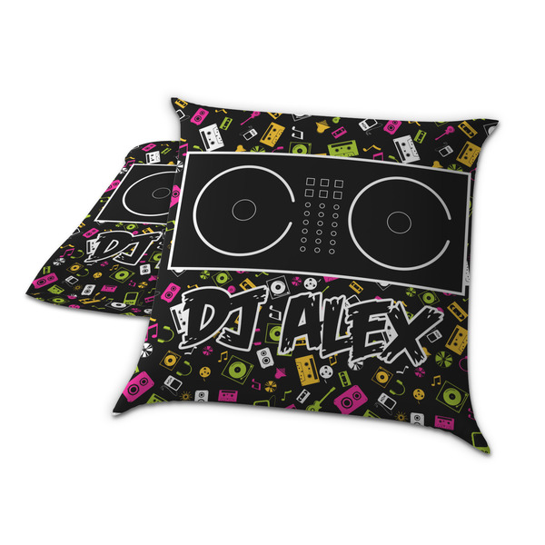 DJ Music Master Decorative Pillow Case - TWO