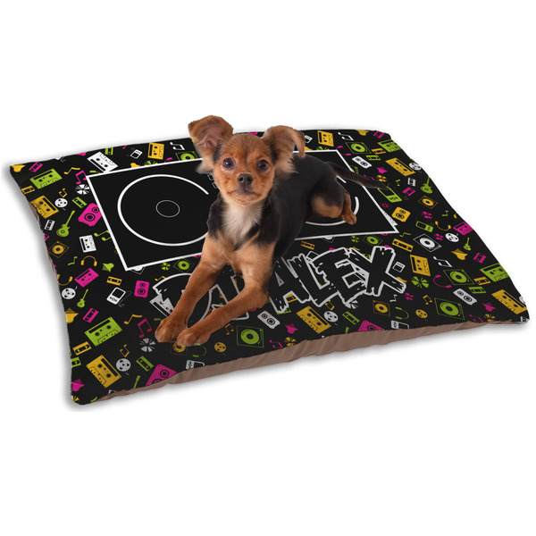Custom Music DJ Master Dog Bed - Small w/ Name or Text