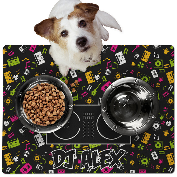 Music DJ Master Dog Food Mat - Medium LIFESTYLE