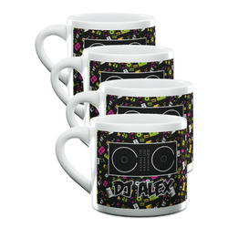 Music DJ Master Double Shot Espresso Cups - Set of 4 (Personalized)