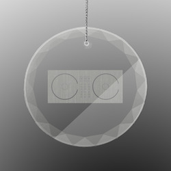 Music DJ Master Engraved Glass Ornament - Round
