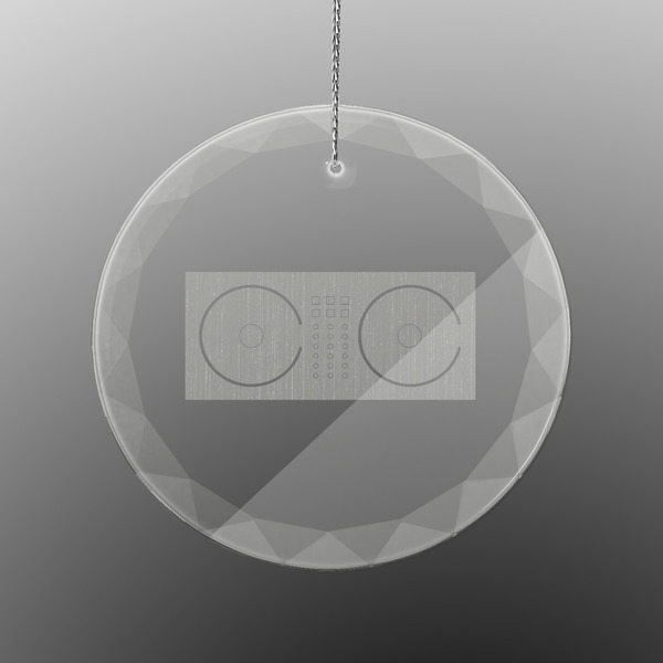 Music DJ Master Engraved Glass Ornament - Round (Front)