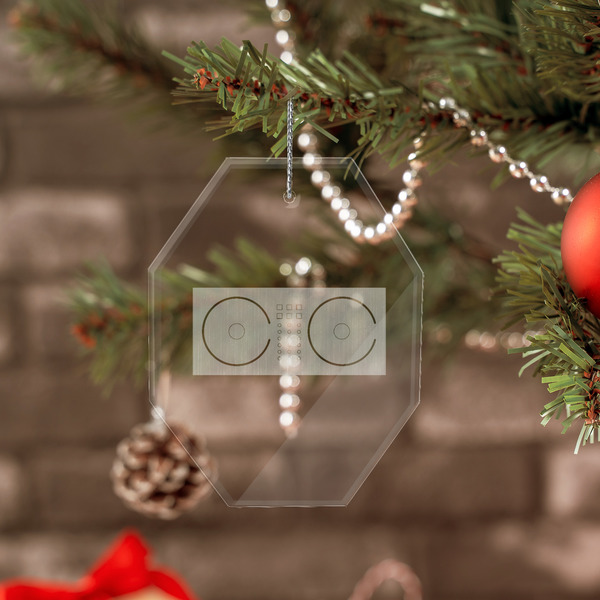 Music DJ Master Engraved Glass Ornaments - Octagon (Lifestyle)