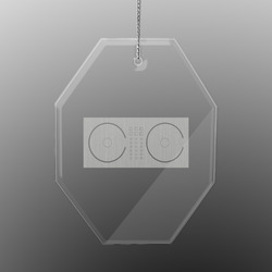 Music DJ Master Engraved Glass Ornament - Octagon