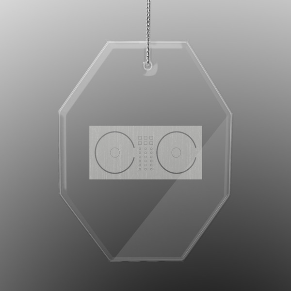 Music DJ Master Engraved Glass Ornaments - Octagon