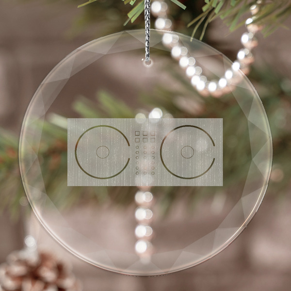 Custom Music DJ Master Engraved Glass Ornament